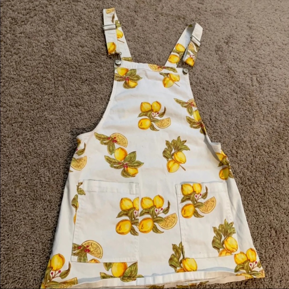 NEW forever21 lemon overall dress size medium